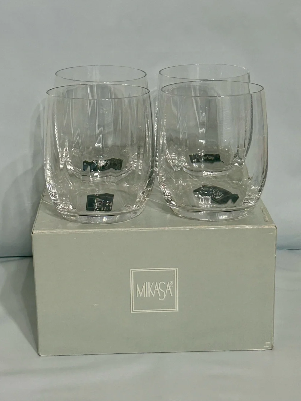 Mikasa STEPHANIE Double Old Fashioned Tumbler Set of 4 New in Box